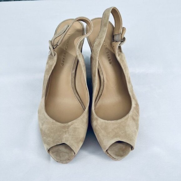 Veronica Beard  Dali Peep Toe Platform Wedge Sandal Size 11  Slingback - Picture 12 of 13